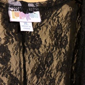 Lularoe black lace Joy XL Like New